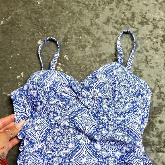 Helen Jon Blue Paisley Print 2 Piece Swimsuit - Picture 8 of 14